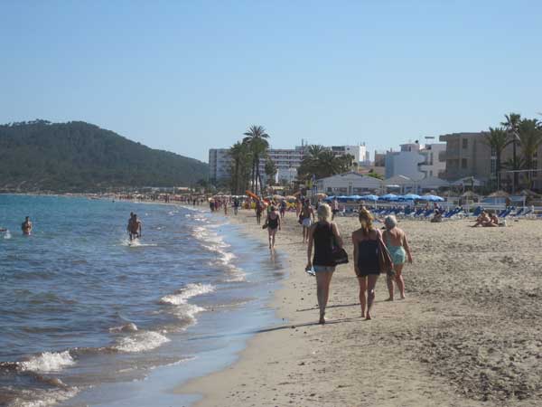 Urban beach in Playa den Bossa, Spain