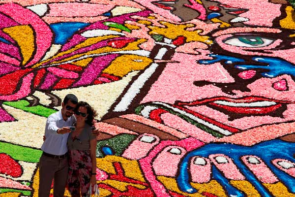 Genzano Infiorata Flower Festival in Italy