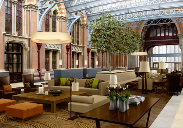 St Pancras Renaissance-Hotel Lobby