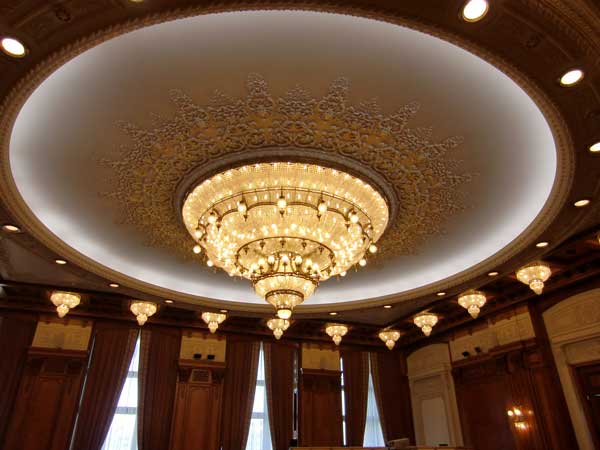 Bucharest Parliament chandelier