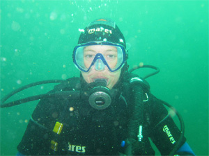 A scuba diver